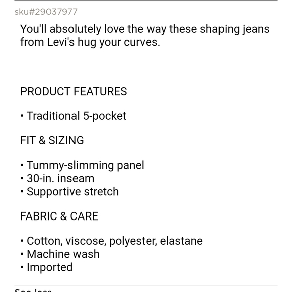 Women's Levi's Pull on Shaping Jeans Leggings - Picture 8 of 8